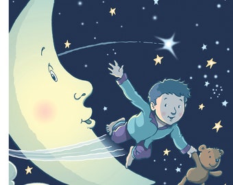Signierter A3 Kunstdruck: Kinderreim-Poster