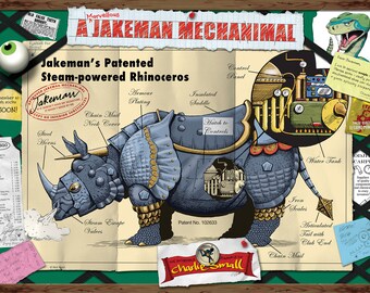 Das dampfbetriebene Nashorn! Ein wunderbares Mechaanimal.