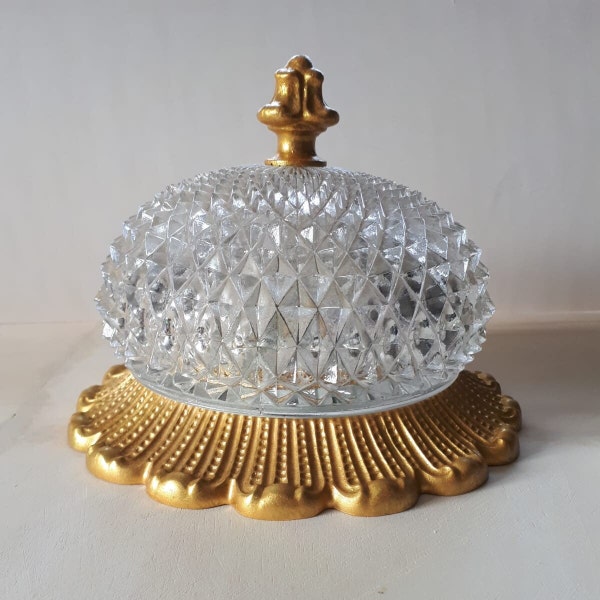 Vintage Limburg glass ceiling light 1960s 1970s - gold