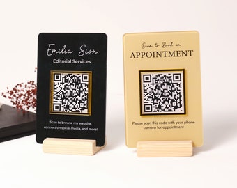 Social Media QR Code Sign | Mini QR Code Sign | Beauty Sign| Business Sign | Payment Sign | Salon Sign