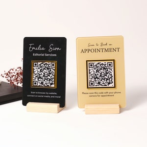 Social Media QR Code Sign | Mini QR Code Sign | Beauty Sign| Business Sign | Payment Sign | Salon Sign