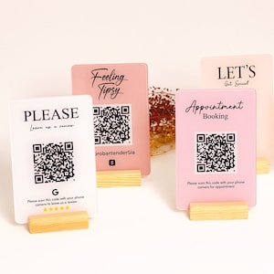 Social Media QR Code Sign | Mini QR Code Sign | Beauty Sign| Business Sign | Payment Sign | Salon Sign