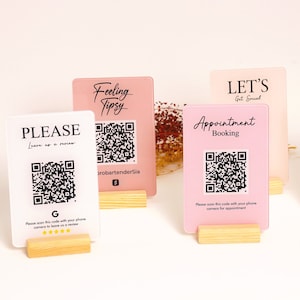 Social Media QR Code Sign | Mini QR Code Sign | Beauty Sign| Business Sign | Payment Sign | Salon Sign