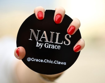 CUSTOM Acrylic Nailfie Disc | Personalised Nail Prop | Nail Tech | Nail Art | Nailfie