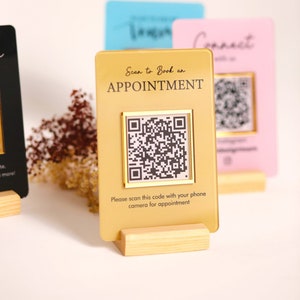 Social Media QR Code Sign | Mini QR Code Sign | Beauty Sign| Business Sign | Payment Sign | Salon Sign