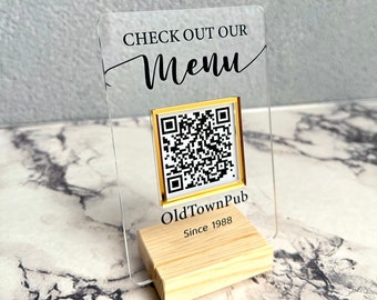 Placa com código QR para redes sociais | Mini placa com código QR | Placa para salão de beleza | Placa comercial | Placa de pagamento | Placa para salão
