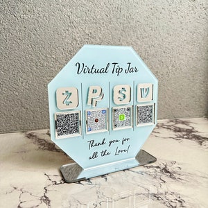 Benutzerdefiniertes Multi QR-Code-Business-Zeichen | Social Media, Bezahlung, Kosmetikstudio