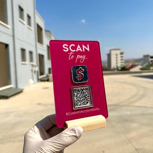 Social Media QR Code Sign | Mini QR Code Sign | Beauty Sign| Business Sign | Payment Sign | Salon Sign