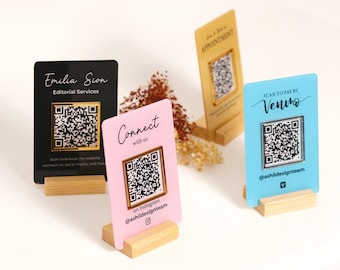 Social Media QR Code Sign | Mini QR Code Sign | Beauty Sign| Business Sign | Payment Sign | Salon Sign