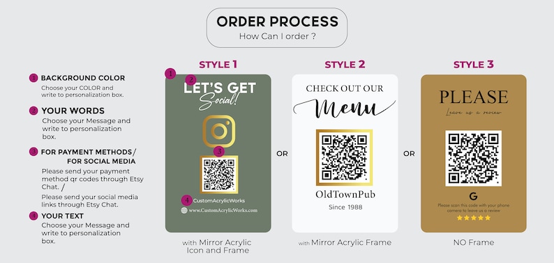 acrylic sign	qr code sign	scan to pay	social media sign	payment sign	business sign	qr code sign busines