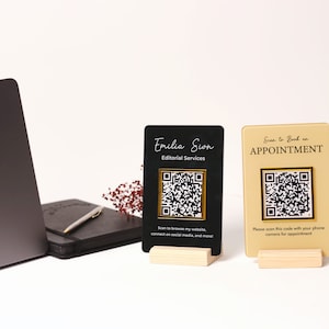 Mini QR Code Social Media Display Sign | Social Media QR Code Sign ...