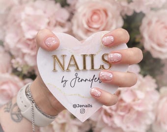 Personalized Nail Photography Prop, Custom Nail Salon Display Sign, Nail Tech Prop