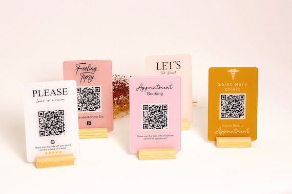 Social Media QR Code Sign | Mini QR Code Sign | Beauty Sign| Business Sign | Payment Sign | Salon Sign