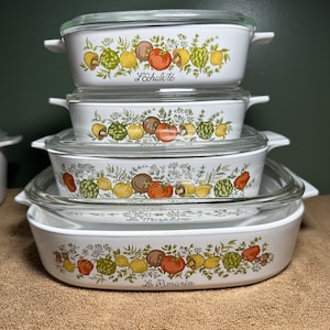 RARE- Vintage Spice Of Life Corningware Set