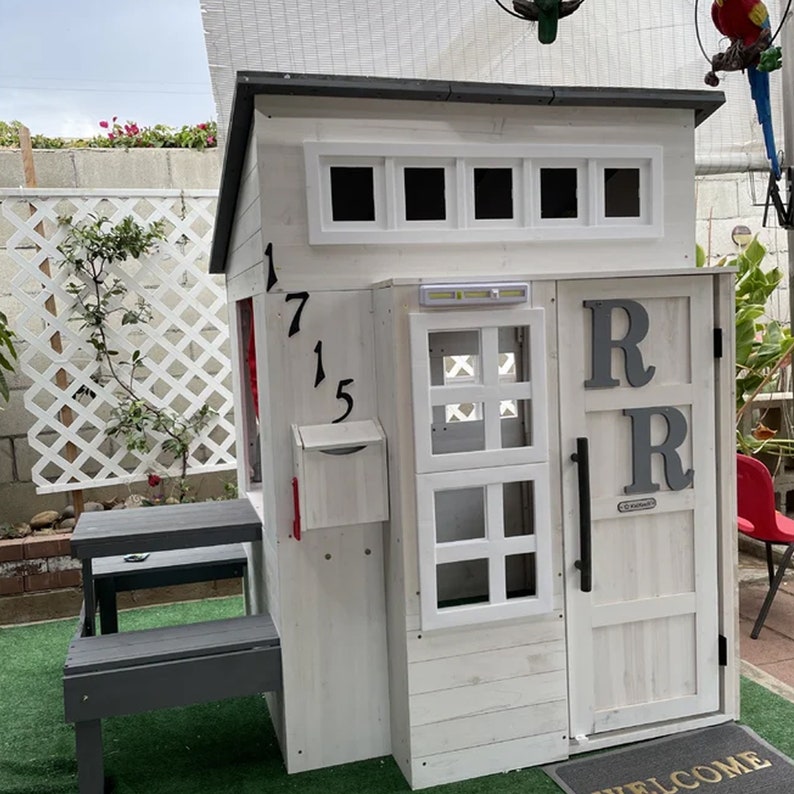 Cottage Playhouse Playhouse Mailbox Patio Party Modern Outdoor