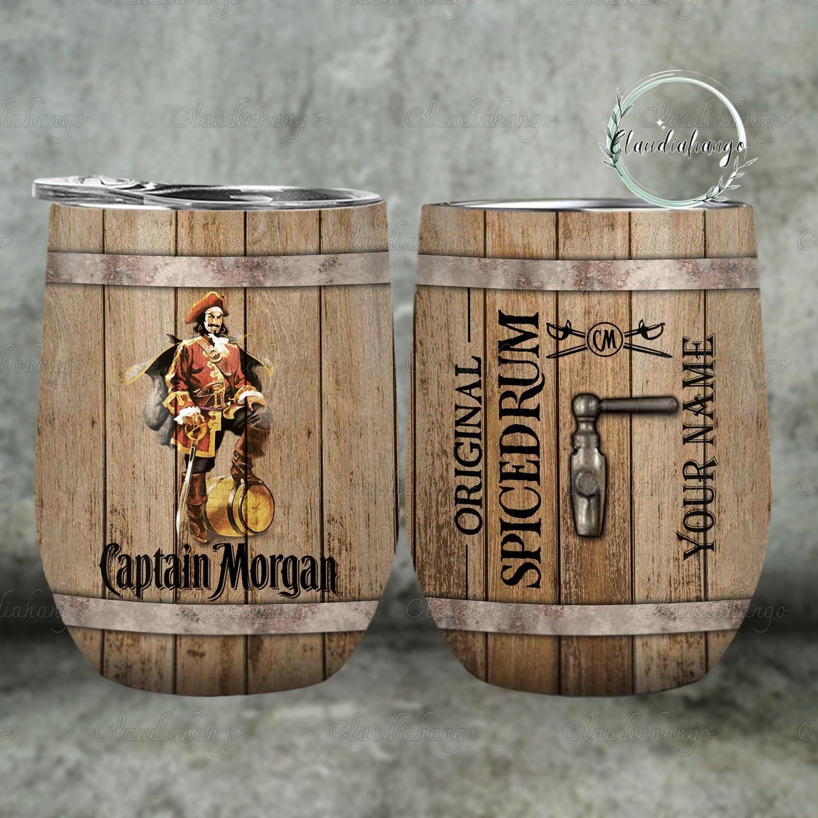 Captain Morgan Rum Custom Engraved & Personalized Bottle Decanter