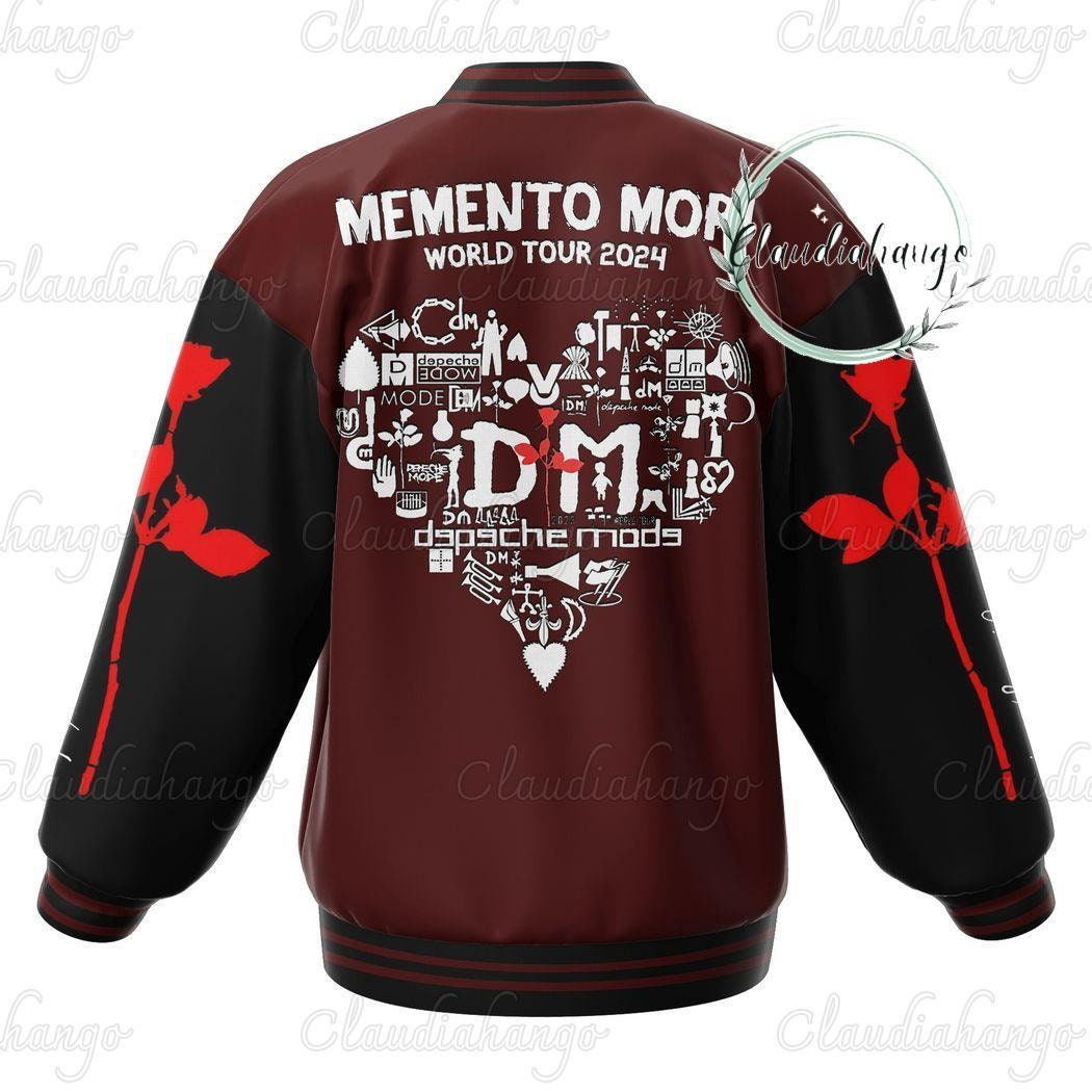 Depeche Mode Baseball Jacket, Memento Mori World Tour Baseball Jacket