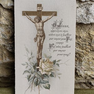 1910s Image pieuse communion ancien français, carte religieuse catholique, Souvenir communion, prière, carte missel, collection