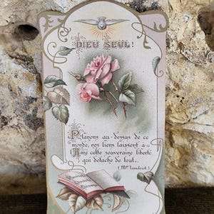 1910 image pieuse Dieu seul bouasse lebel ancienne image religieuse cadeau religieux noël chrétien image ancienne Dieu