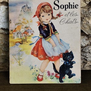 Buch „Sophie und die Katzen“, Text und Illustrationen von Luce Lagarde, Editionen Jesco Imaging de Paris 1964