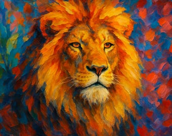 Vibrant Lion Majesty - Digital Download