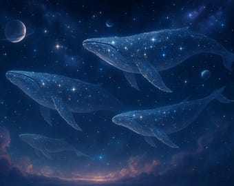 Celestial Whale Voyage - Digital Download