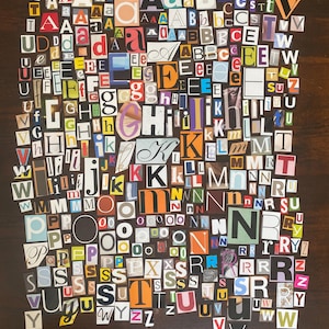 Scrapbook Ransom note Letter alphabet set of 300 letters