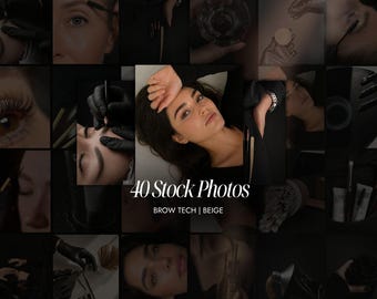 Aesthetic Brow Tech Stock Photos | Instagram Canva Templates (Digital Download)