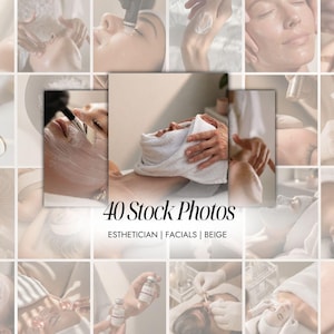 Facial Treatments Aesthetic Stock Photos | Instagram Canva Templates (Digital Download) | Esthetician