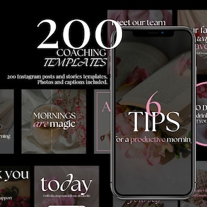 Coaching Instagram Post Templates | Coaching Social Media | Coaching Aesthetic Canva | Blogger Template | Influencer Canva | Pink Instagram