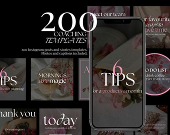 Coaching Instagram Post Templates | Coaching Social Media | Coaching Aesthetic Canva | Blogger Template | Influencer Canva | Pink Instagram