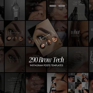 Instagram-sjablonen voor wenkbrauwtechnologie | Canva-sjabloon voor wenkbrauwlaminering | Sjablonen voor poederbrows | Wenkbrauwkunstenaar Stylist Posts | Wenkbrauwextensies