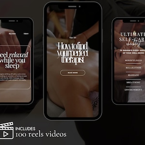 100 Reels Massage Instagram Templates | Spa Instagram Reel | Massage Marketing Instagram | Massage Instagram Therapist Bundle Reels Videos