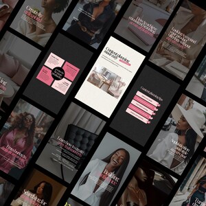 Melanin Social Media Templates | Digital Marketing Post Templates | Personal Growth | Melanin Instagram Posts | Faceless Marketing Boss Babe