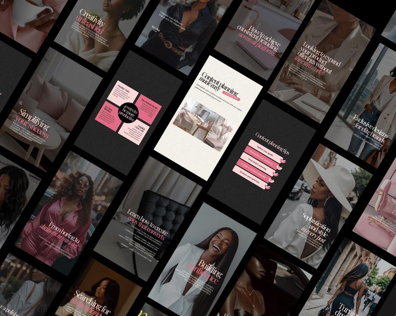 Melanin Social Media Templates | Digital Marketing Post Templates | Personal Growth | Melanin Instagram Posts | Faceless Marketing Boss Babe