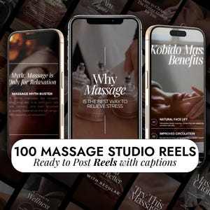 100 Walzen Massage Instagram Vorlagen | Spa Instagram Rolle | Massage Marketing Instagram | Massage Instagram Therapeut Bundle Rollen Videos