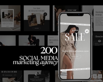 Modelli per agenzie di marketing per social media / Post di marketing senza volto sui social media / Canva per marketing digitale / Modello per coach di social media