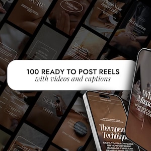100 Reels Massage Instagram Templates | Spa Instagram Reel | Massage Marketing Instagram | Massage Instagram Therapist Bundle Reels Videos