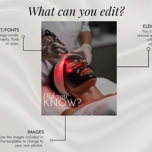 Modelli Instagram per trattamenti viso / Peeling idrafacciali Canva / Post sulla cura della pelle / Social media per estetisti / Feed Instagram per saloni di bellezza immagine 9