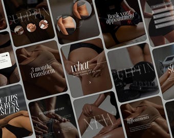 Body Sculpting Instagram Templates | Body Contouring Canva Bundle