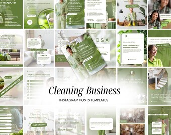 Cleaning Business Instagram Templates | Social Media Post Cleaning | Residential Cleaning Marketing | Cleaning Company Flyer | Canva Design