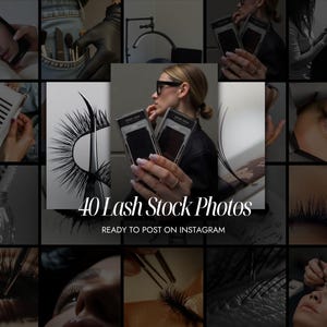Ästhetische Wimpernverlängerungen Stock Fotos | Instagram Canva Templates (Digitaler Download)