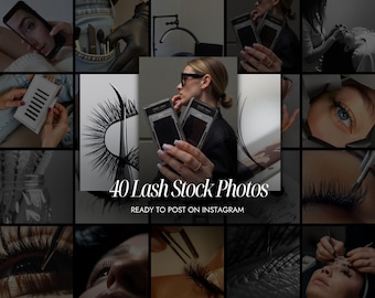 Aesthetic Lash Extensions Stock Photos | Instagram Canva Templates (Digital Download)