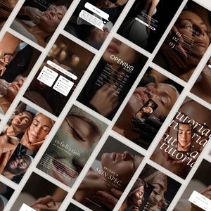 Modelli Instagram per trattamenti viso / Peeling idrafacciali Canva / Post sulla cura della pelle / Social media per estetisti / Feed Instagram per saloni di bellezza immagine 3