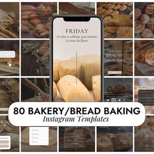 Bakery Templates Canva | Post Templates | Bread Baking Instagram |  Bread Business Social Media | Bakery Marketing | Instagram Canva Cake IG