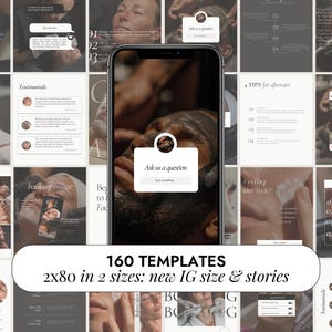 Modelli Instagram per trattamenti viso / Peeling idrafacciali Canva / Post sulla cura della pelle / Social media per estetisti / Feed Instagram per saloni di bellezza immagine 5
