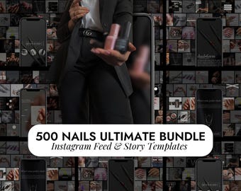 Nail Tech Templates | Nail Artist Instagram Post | Nail Technician Social Media Posts | Gel Nails Templates | Manicurist Stylist Canva Posts