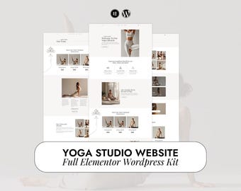 ヨガスタジオ Elementor テーマ | Wordpress ウェブサイト Yogha | ヨガピラティス ウェブサイト | Elementor キット ベージュ | ヨガ美的ウェブサイト | ヨガマーケティング