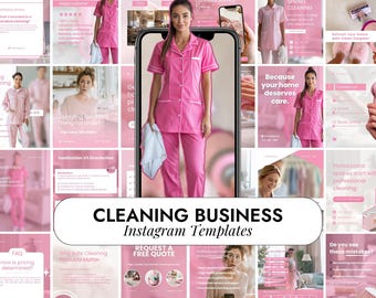 Cleaning Business Instagram Templates | Social Media Post Cleaning | Residential Cleaning Marketing | Cleaning Company Flyer | Canva Design