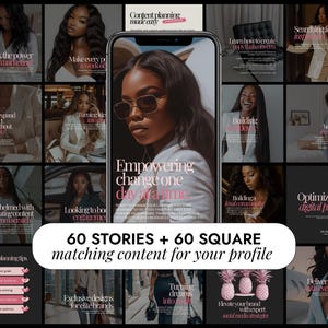 Melanin Social Media Templates | Digital Marketing Post Templates | Personal Growth | Melanin Instagram Posts | Faceless Marketing Boss Babe